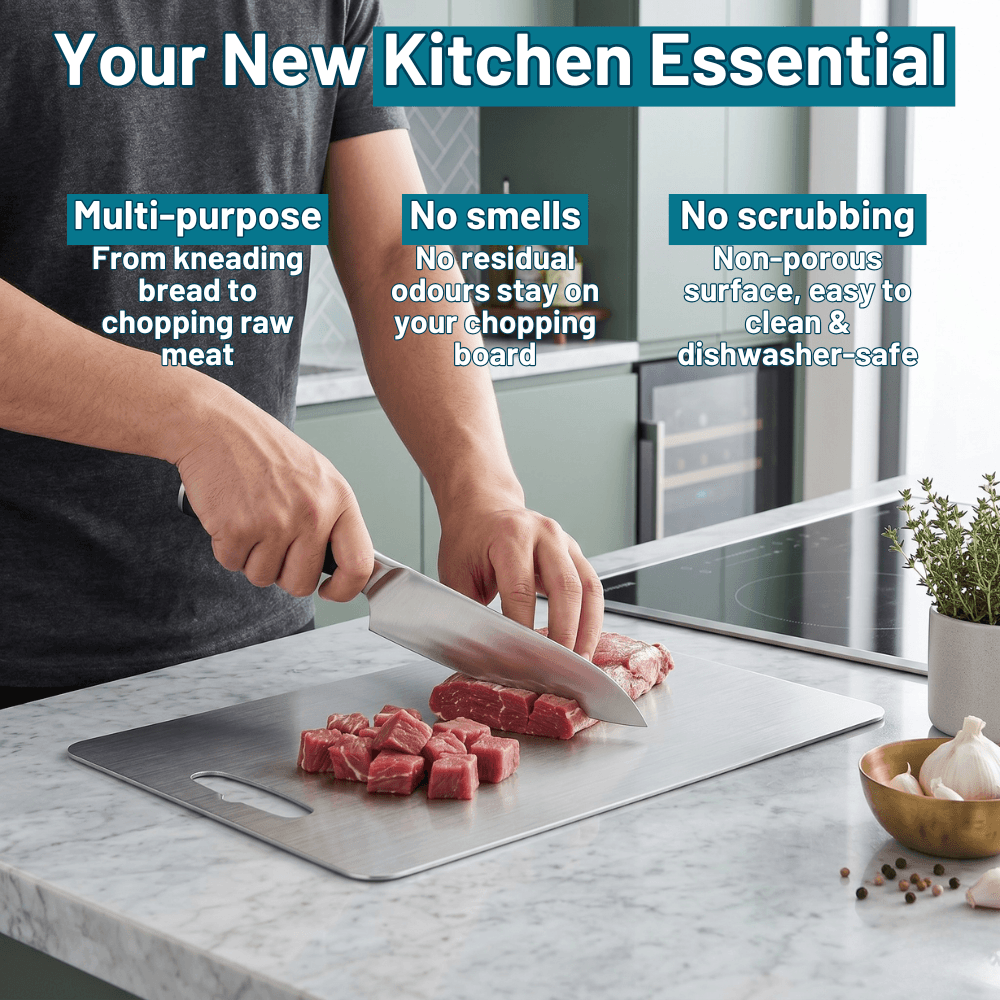 HomeaPure™ Ultra Thin Stainless Steel Chopping Board
