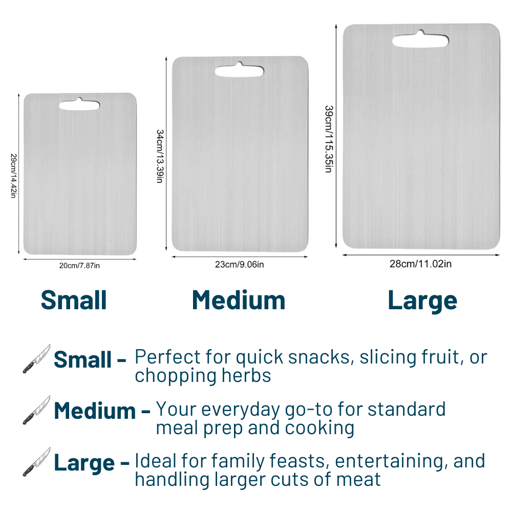 HomeaPure™ Ultra Thin Stainless Steel Chopping Board