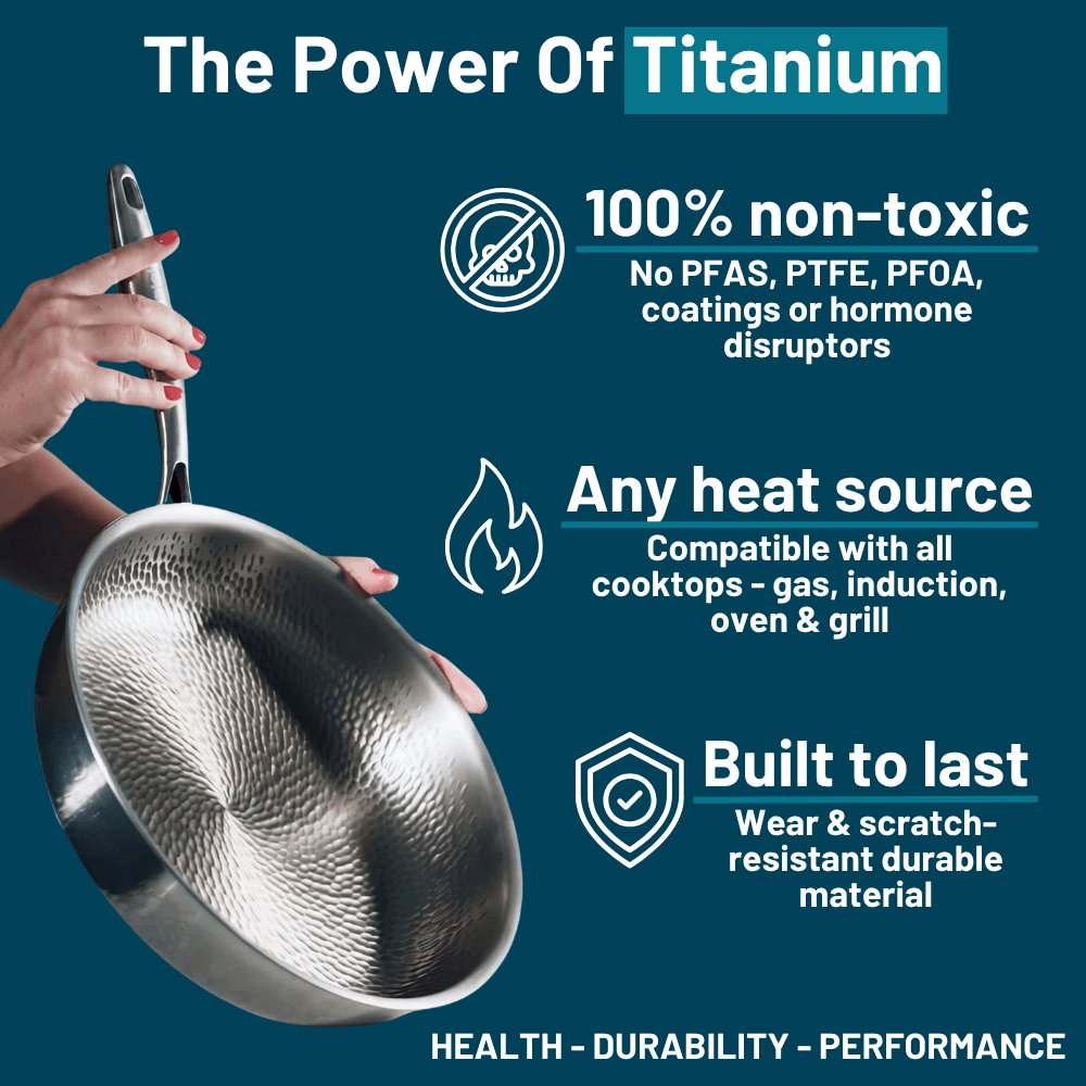 HomeaPure™ Titanium Hammered Pan Pro - 30cm