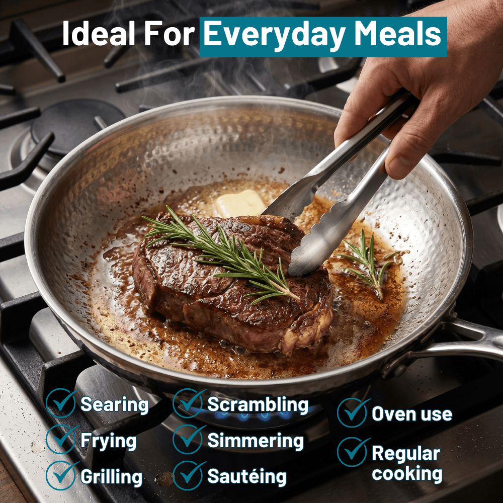 HomeaPure™ Titanium Hammered Pan Pro - 30cm