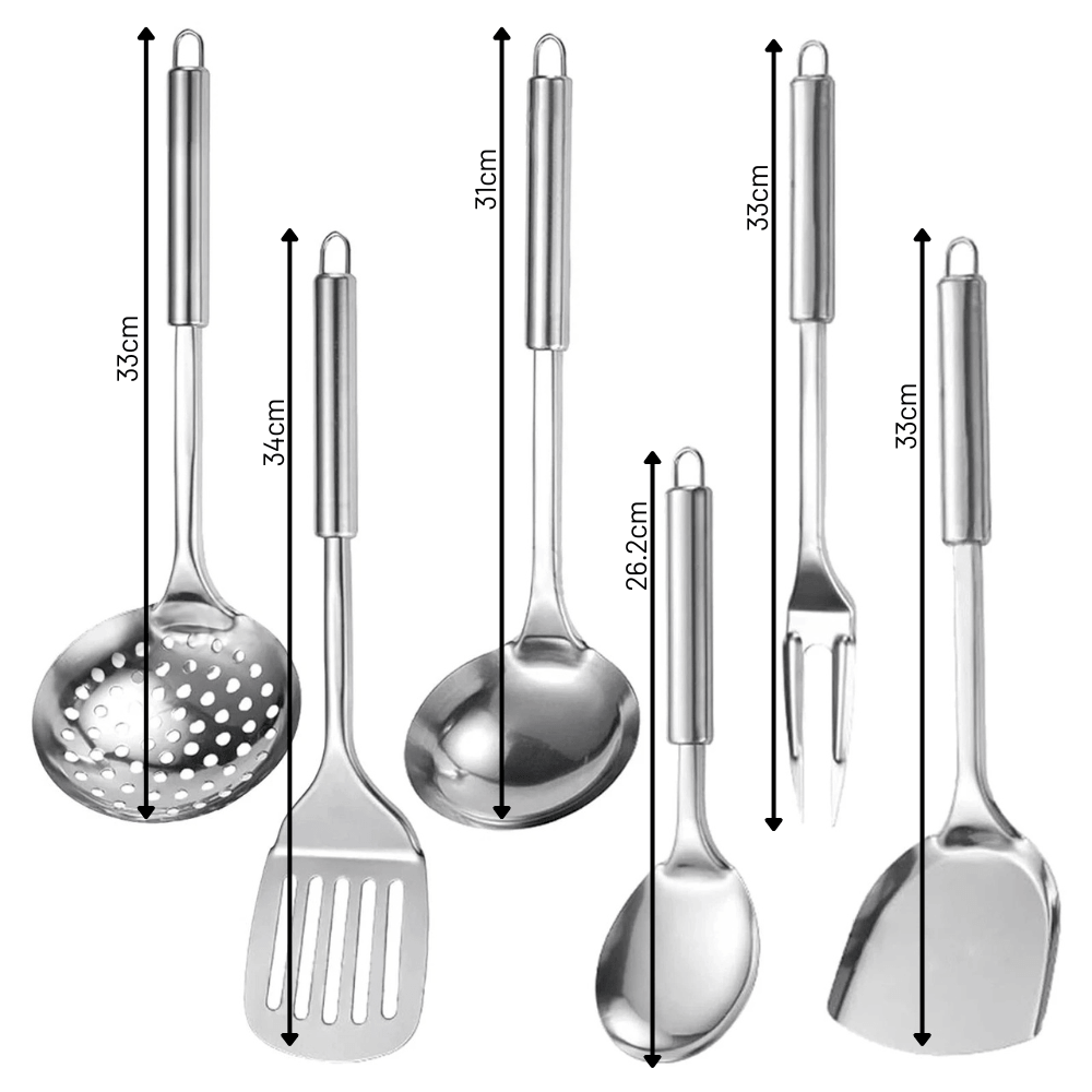 HomeaPure™ 6-Piece Stainless Steel Utensil Set